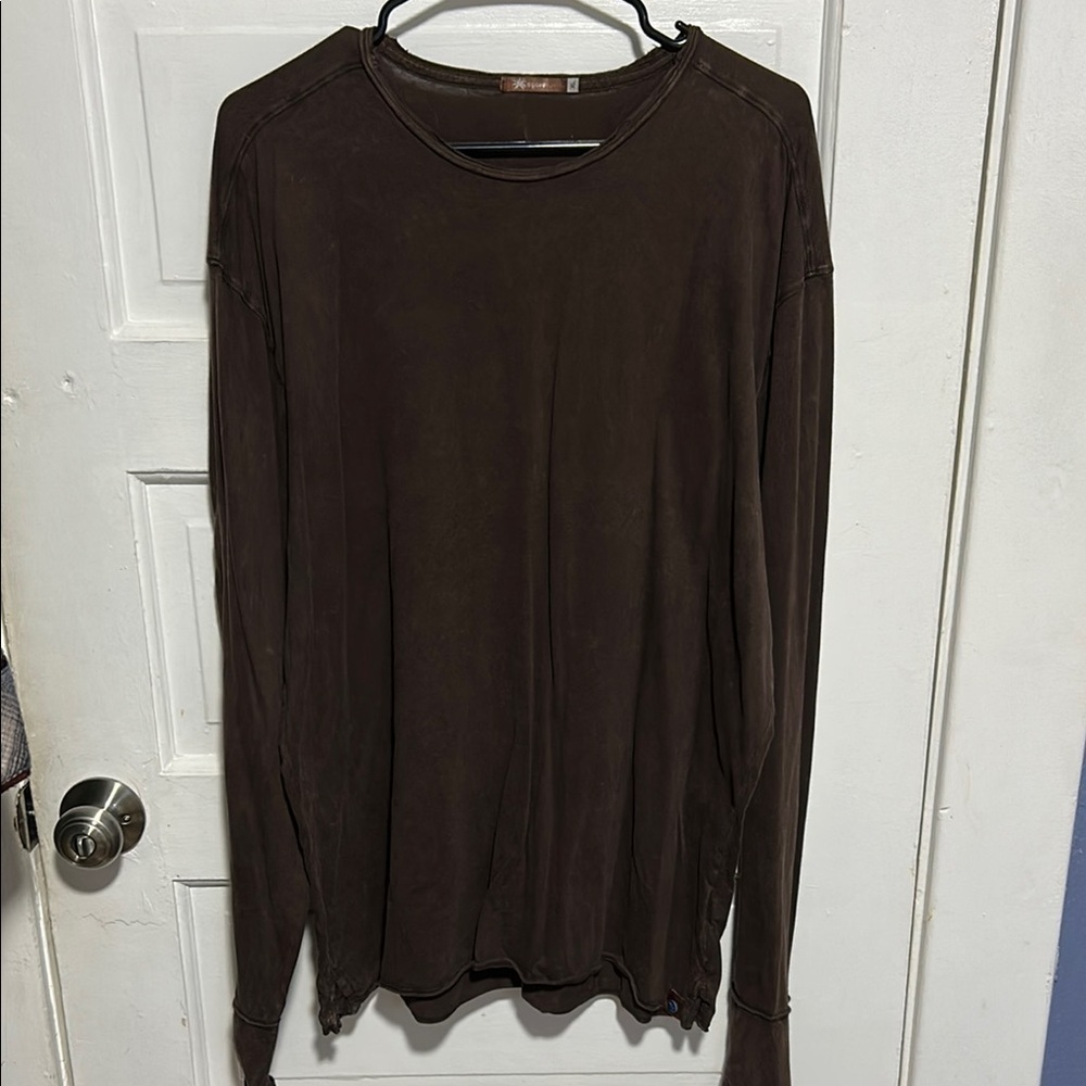 Agave Brown Long Sleeve Tee Classic Crew